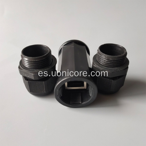 IP68 impermeable cat6 STP conector trapezoidal para exteriores industrial